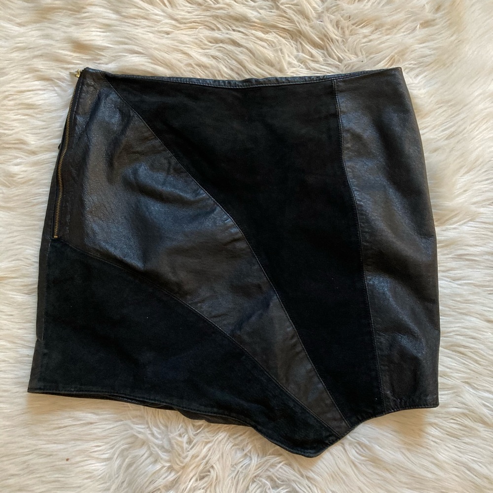 Rodeo Show Leather and suede mini skirt 12